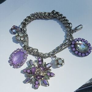 Elegant Purple Charm Bracelet